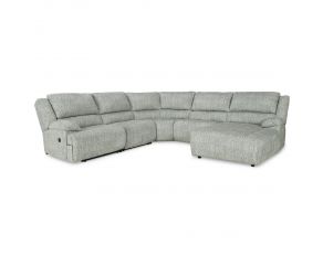 McClelland 5-Piece Reclining Sectional with Right Arm Facing Chaise in Gray