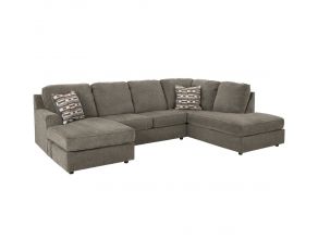 O-Phannon 2-Piece Sectional with Right Arm Facing Chaise in Putty