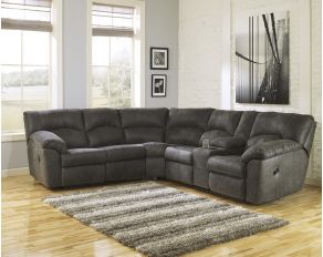 Tambo 2 Piece Reclining Sectional in Pewter