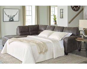 Navi 2-Piece Sleeper Sectional with LAF Chaise in Smoke