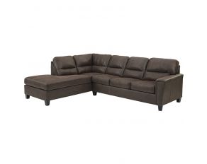 Navi 2-Piece Sectional with LAF Chaise in Chestnut