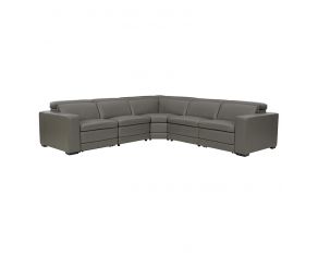 Texline 6-Piece Power Reclining Sectional with 2 Armless Chairs in Gray