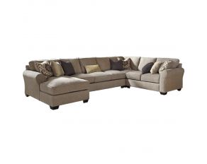 Pantomine 4-Piece Sectional with LAF Chaise and Armless Sofa in Driftwood