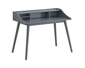 Percy 4-Compartment Writing Desk in Grey