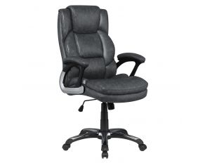 Nerris Adjustable Height Office Chair with Padded Arm in Grey and Black