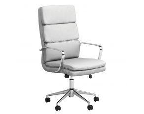 Ximena High Back Upholstered Office Chair in White