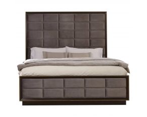 Durango California King Upholstered Bed in Smoked Peppercorn and Grey