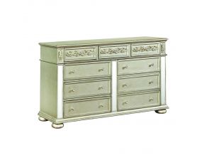 Heidi 9 Drawer Dresser in Metallic Platinum