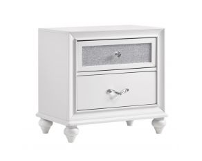 Barzini 2 Drawer Nightstand in White