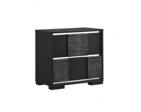 Blacktoft 2 Drawer Nightstand in Black