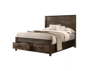 Woodmont Queen Storage Bed in Rustic Golden Brown