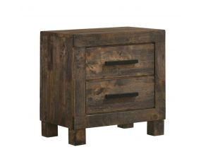 Woodmont 2 Drawer Nightstand in Rustic Golden Brown