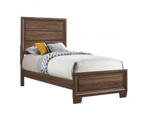 Brandon Twin Panel Bed Medium Warm Brown