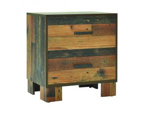 Sidney 2 Drawer Nightstand in Rustic Pine