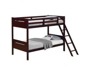 Littleton Twin Over Twin Bunk Bed in Espresso