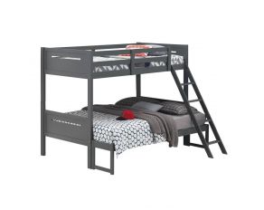 Littleton Twin Over Full Bunk Bed in Grey