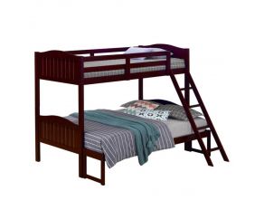 Littleton Twin Over Full Bunk Bed with Ladder in Espresso