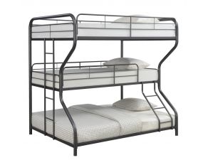 Garner Full Over Twin Over Full Triple Bunk in Gunmetal