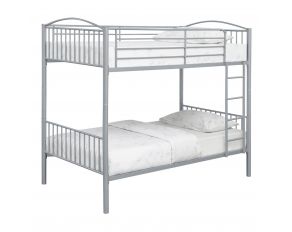 Anson Twin Over Twin Bunk Bed in Silver