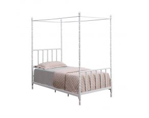 Betony Twin Canopy Bed in White