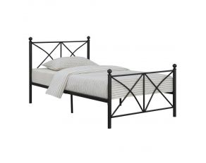 Hart Twin Metal Bed in Matte Black