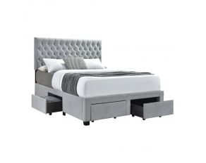 Soledad King 4 Drawer Button Tufted Storage Bed in Beige