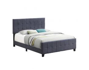 Fairfield King Upholstered Panel Bed in Dark Grey