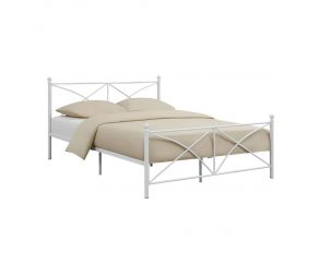 Hart Queen Metal Bed in Ivory