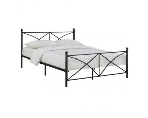 Hart Queen Metal Bed in Matte Black