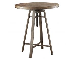 Adjustable Swivel Bar Table in Brushed Nutmeg