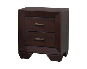 Kauffman 2 Drawer Nightstand in Dark Cocoa