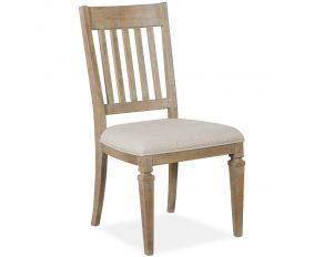 Lancaster Dining Side Chair With Upholstered Seat In Dovetail Grey