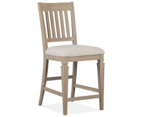 Lancaster Counter Dining Chair With Upholstered Seat In Dovetail Grey