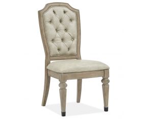 Marisol Dining Side Chair with Upholstered Seat and Back in Fawn