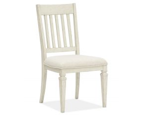 Newport Dining Side Chair With Upholstered Seat In Alabaster