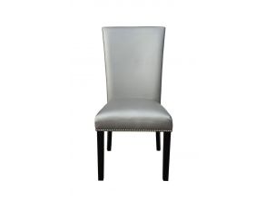 Camila Dining Chair with Nailheads in Silver