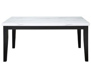 Sterling 66 inch Faux Marble Dining Table in Cordovan Dark Cherry
