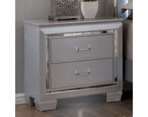 Furniture of America Bellanova Night Stand in Silver