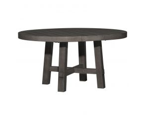 Modern Farmhouse Round Dining Table in Dusty Charcoal