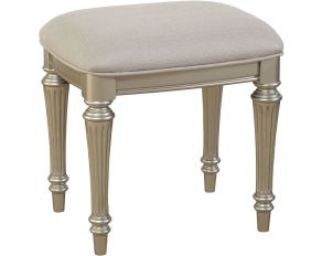 Regency Park Vanity Bench in Pearlized Silver