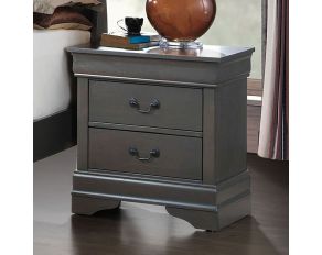 Louis Philippe III Nightstand in Gray