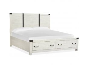 Chesters Mill California King Panel Storage Bed in Alabaster