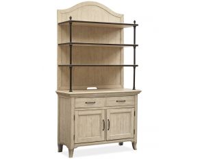 Harlow Buffet with Hutch in Weathered Bisque