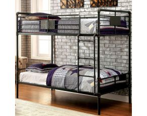 Furniture of America Olga Metal Twin/Twin Bunk Bed in Antique Black Finish