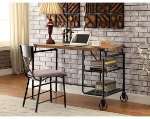 Furniture of America Olga Desk in Antique Black Finish