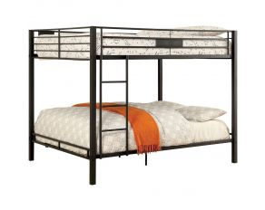 Furniture of America Claren Queen/Queen Bunk Bed in Black