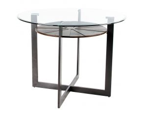 Olson 48 inch Counter Glass Top Table in Caramel