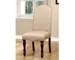 Furniture of America Hurdsfield Side Chair in Antique Cherry Finish - Set of 2