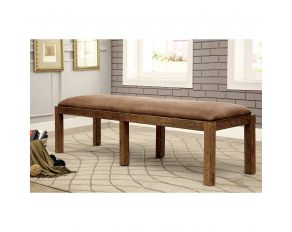 Furniture of America Gianna Bench in Rustic Pine Finish