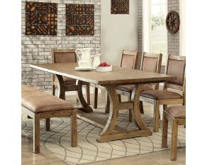 Furniture of America Gianna Dining Table in Rustic Pine Finish